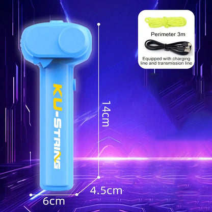 Auto Retract Spider Silk Wrist Launcher, Luminous String Shooter USB Charging Cosplay Toy