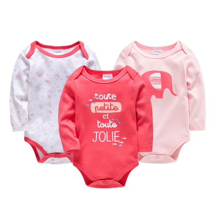 3/5/6 Pcs/Set  Baby Girls Clothing Set Red Deer Christmas Cute Printing Baby Bodysuit Long Sleeve Kids Rompers Cotton for 3-24M