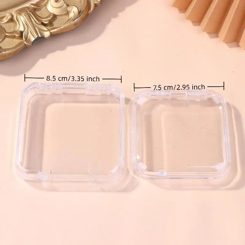 Hot！10/20PCS Press-On Nail Storage Acrylic Boxes Transparent Clear Nail Boxes Jewelry Storage Tool Accessories