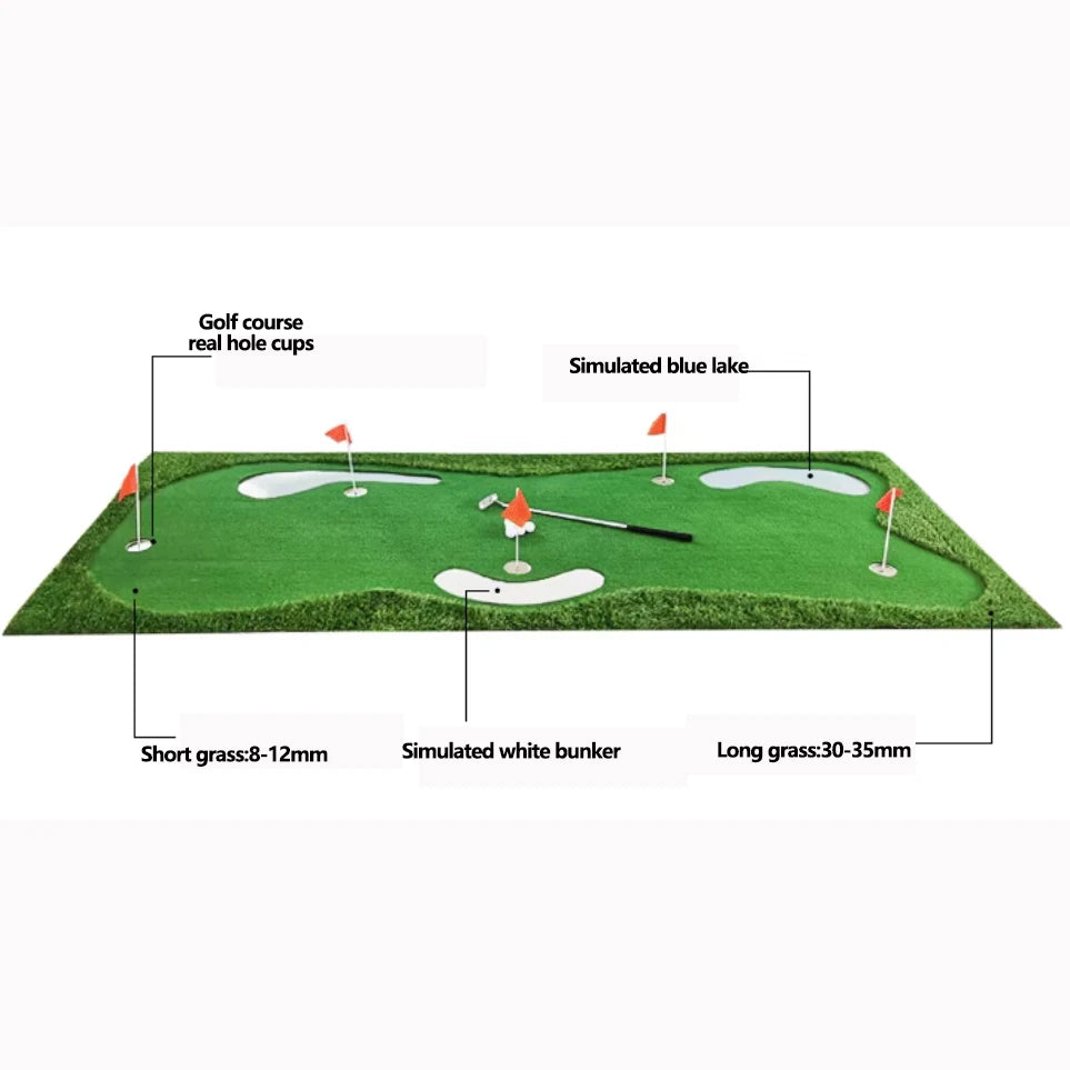 Indoor & Outdoor Golf Green Putting Practice Home Office Putting Simulation Simulation Course Practice Grass Carpet