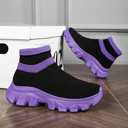 Women Shoes Men Brand Comfortable Sock Boots Non-slip Couple Ankle Boots Thick Soled Tenis Luxury Shoes Unisex Casual Sneakers