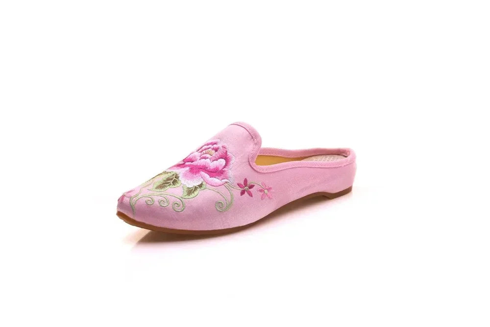 Embroidered Wedge Slippers | Vintage Boho-Style Sandals | Women's Casual Streetwear Footwear