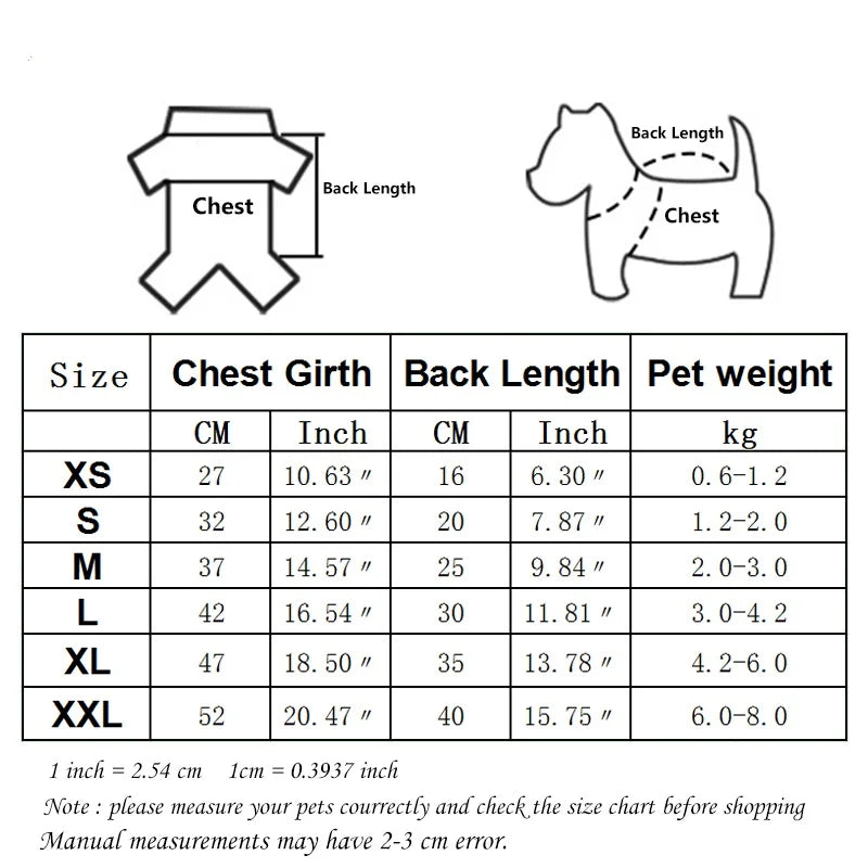 Dog Coat for Small Dogs | Solid 100% Cotton Jacket | Chihuahua, Yorkshire Terrier & Poodle