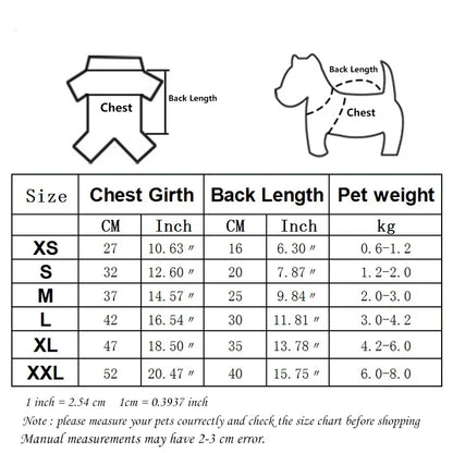 Dog Coat for Small Dogs | Solid 100% Cotton Jacket | Chihuahua, Yorkshire Terrier & Poodle