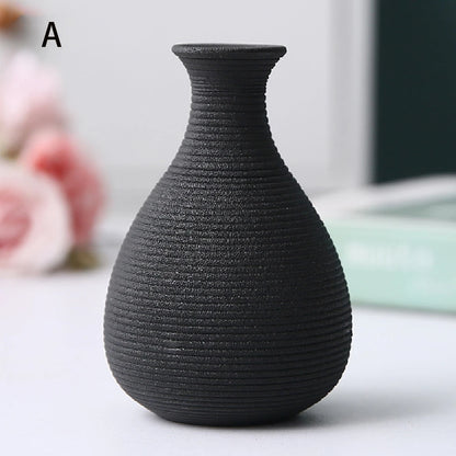 Small ceramic vases, simple home decor, living room decoration, dry flower planters, handicrafts, hydroponic vases