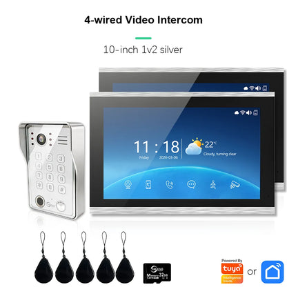 ANJIELO Doorbell Video Intercom System for Home Doorphone Tuya Smart 1080P Monitor Motion Detection Digital Photo Frame