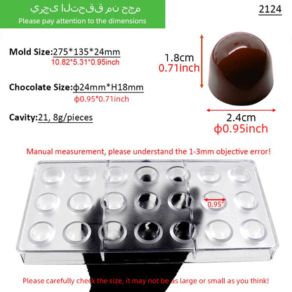 Polycarbonate Chocolate Mould Professional Molds for Candy Bonbons Bar Acrylic Mold Confectionery Baking Pastry Bakery Utensils
