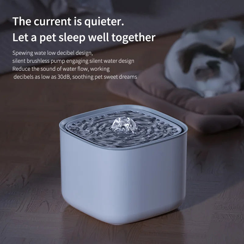 Cat Water Fountain 3L Large Capacity for Pet Water Drinking Bowls Dispenser USB Electric Auto Recirculate Ultra Quiet