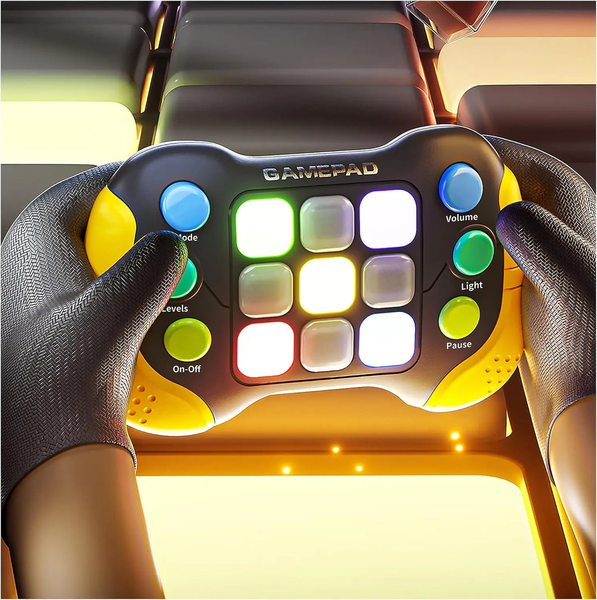Electronic Pop Quick Push Gamepad Consoles Toys Chases RGB Light Fun Anti Stress Relief Game Machine Toy Gifts For Kids Adults