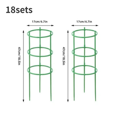 Tomato Cages Trellis Plastic Column Vine Plant Bracket Potted Flower Plant Support Pile Stackable Tomato Tower Plant Cage