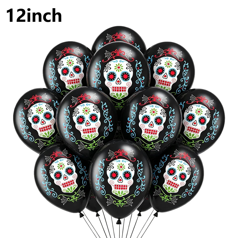 Halloween Black Orange White Latex Balloon Confetti Balloons Bouquet for Birthday Trick or Treat Halloween 2026 Home Decorations