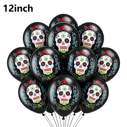 Halloween Black Orange White Latex Balloon Confetti Balloons Bouquet for Birthday Trick or Treat Halloween 2026 Home Decorations