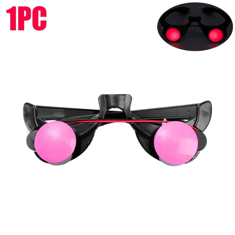 Halloween LED Luminous Glasses Carnival Party Cosplay Prop Horror Red Eye Glasses Glow in The Dark Halloween Party Creative Gift
