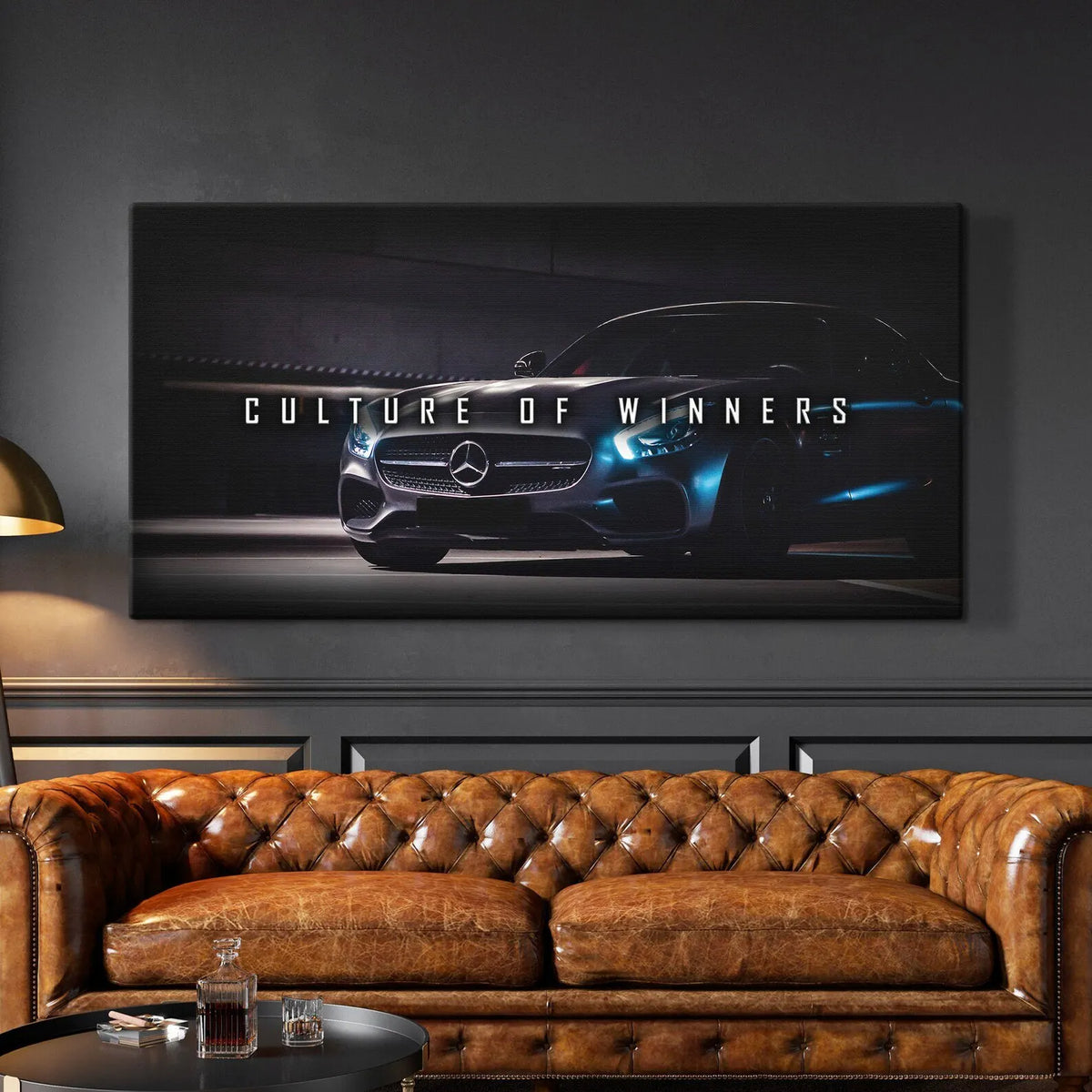 High Quality Motivational Quote Sports Car Poster  Canvas Art for Living Room Bedroom Office Wall Decor