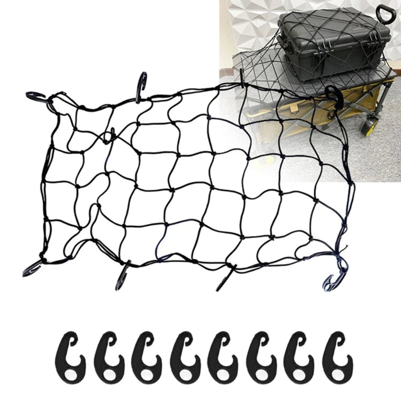 Camping Cart Luggage Net Camper Trolley Luggage Net Folding Cargo Nets Beach Cart Wagon Cart Heavy Duty Tie Rod Tools