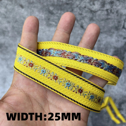 5 Yards 1~3CM Geometric Flower Designs Are Selling Well Embroidered Jacquard Ribbon Decorative Clothing Dog Chain Curtains