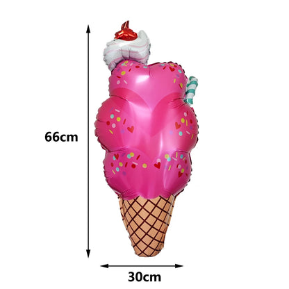Ice Cream Balloons Sweet Candy Balloon Ice Cream Shaped Balloons for Summer Beach Birthday Baby Shower Party Decoration