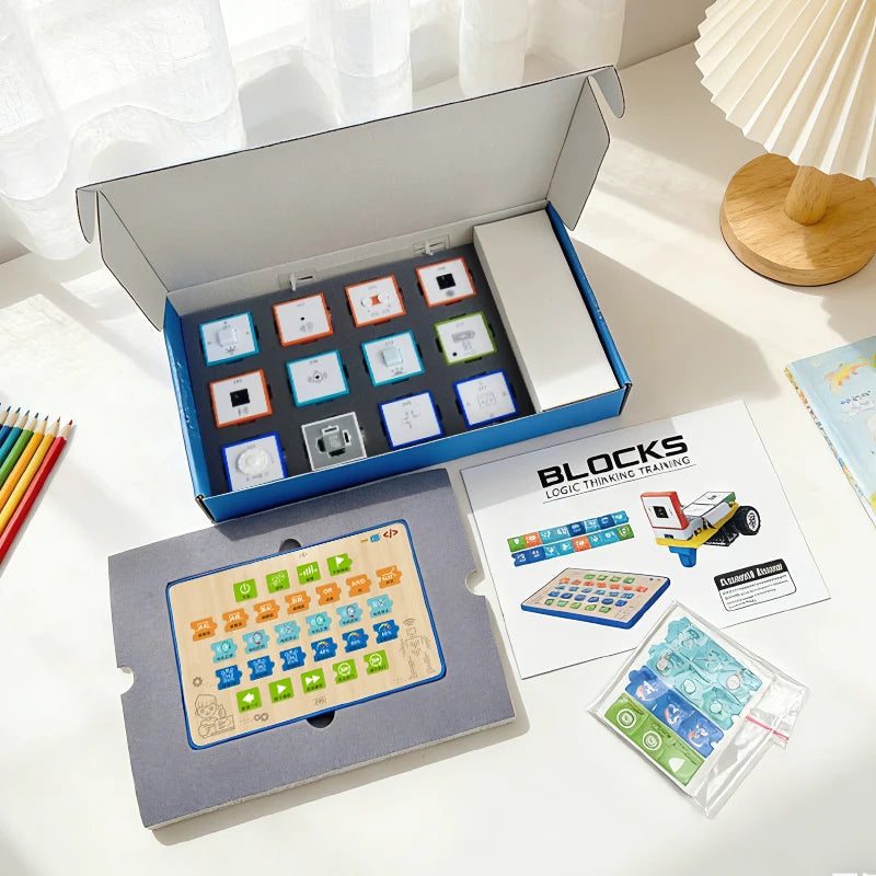 Educational Logic Building Blocks Set for Kids - Electronic Construction Programming Toy for Learning Physical Computing