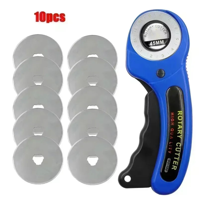LeatherCraft 45mm Rotary Cutter Leather Cutting Tool Patchwork Sewing Quilting Fabric Cutter Circular Blade DIY For Leather Tool