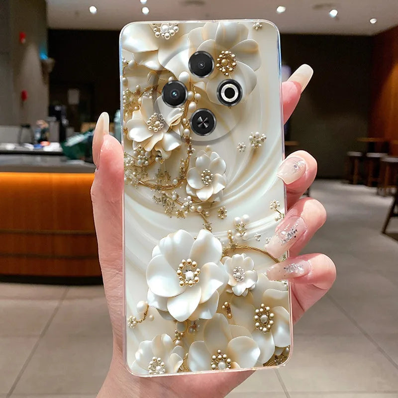 For Tecno Spark 30C Case kl5 kl5n Aesthetic Butterfly Flower Clear Soft Silicone Back Cover Techno Spark 30C Phone Case k15 k15n