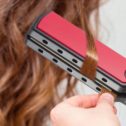 Hair Straightener Titanium 480F High Temperature Professional Wide Plates Irons PTC Treatment Hair Flat Iron and Brush