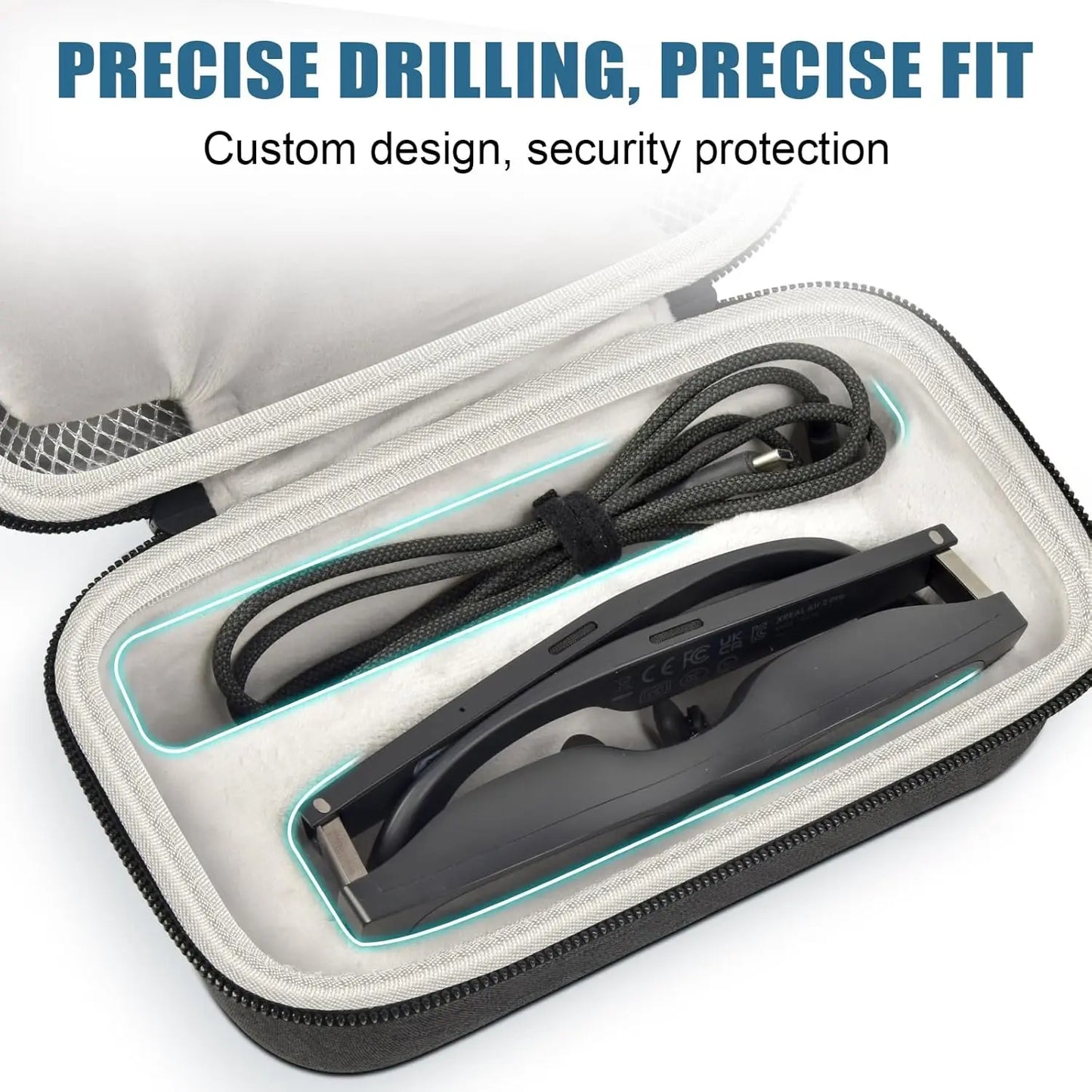 AR Glasses Case for XREAL One Pro / One /Air/2/Pro, for RayNeo Air 3s /Pro Smart Glasses, Hard Box Holds for Beam Pro 3 Box Only