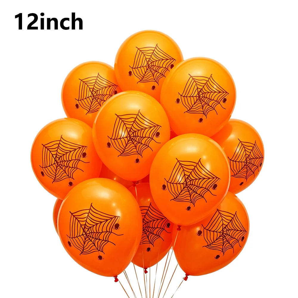 Halloween Black Orange White Latex Balloon Confetti Balloons Bouquet for Birthday Trick or Treat Halloween 2026 Home Decorations