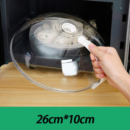【X】Microwave Oven Food Splash Guard Lid with Handle for Reusable Heating Cover Splatter Protection at Home Kitchen