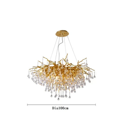American Luxury Crystal Ceiling Chandelier Modern Art Living Dining Bedroom Hanging Lamp Hotel Hall Home Decor Pendant Lights