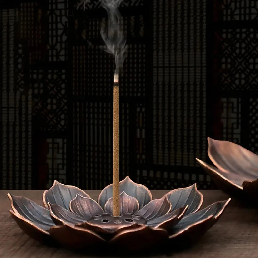 Incense Holder for Sticks,Incense Burner, Lotus Detachable Ash Catcher for Home Decor,Yoga SPA Fragrance Accessories