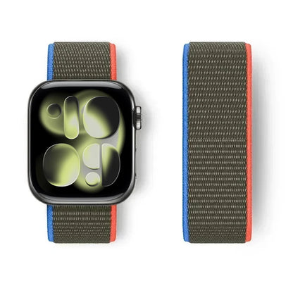Nylon Loop for Apple Watch Band S11 46mm 40mm 44mm 45mm 42mm 41mm 49mm Smart Belt Bracelet for IWatch 11/10/9/8/7/6/SE/5/4 Strap