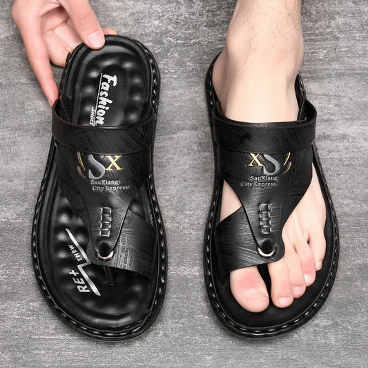 Brand Men's Sandals Summer Soft Soled Anti Slip Beach Shoes Male