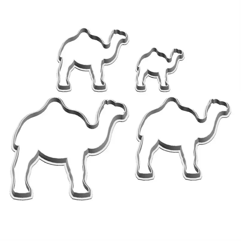 Four Specifications Cartoon Desert Animal,Single-humped Camel,Plastic Molds,Cake Fondant Tools,Cookie Sushi and Fruits Cutters