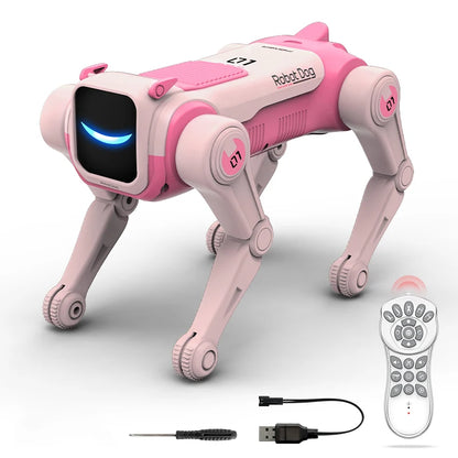 2.4Ghz Remote Control Stunt Robot Dog, Singing & Dancing Smart RC Robot Pet Toy, Fun Electronic Gift for Kids Age 8+