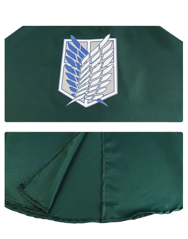 Anime Attack on Titan Cosplay Costumes Giant Cloak with Hat Shingeki No Kyojin Scouting Legion Green Cape Mens Clothes