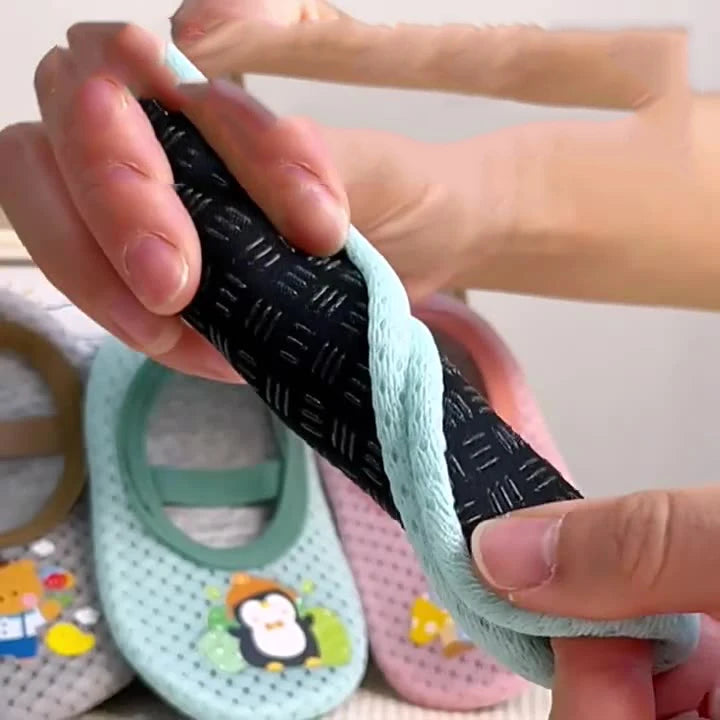 Baby Floor Shoes Casual Toddler Soft Sole Sock First Walker Anti-slip Cartoon Home Floor Indoor Shoes For Girls Boys Summer Mesh