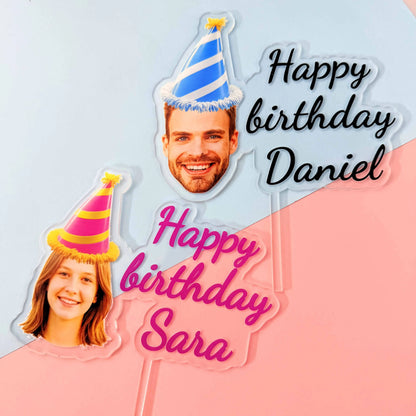Personalized 30th 40th 50th Birthday Cake Topper Funny Birthday Party FavorsBirthday Party Decor Custom Photo Cake Topper