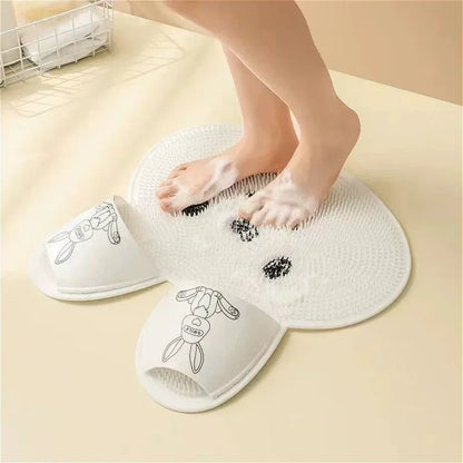 1Pc Silicone Foot Massage Mat Anti Slip Shower Mat Feet Rub Exfoliating Scrub Pad Bathroom Floor Cleaning Bath Mat