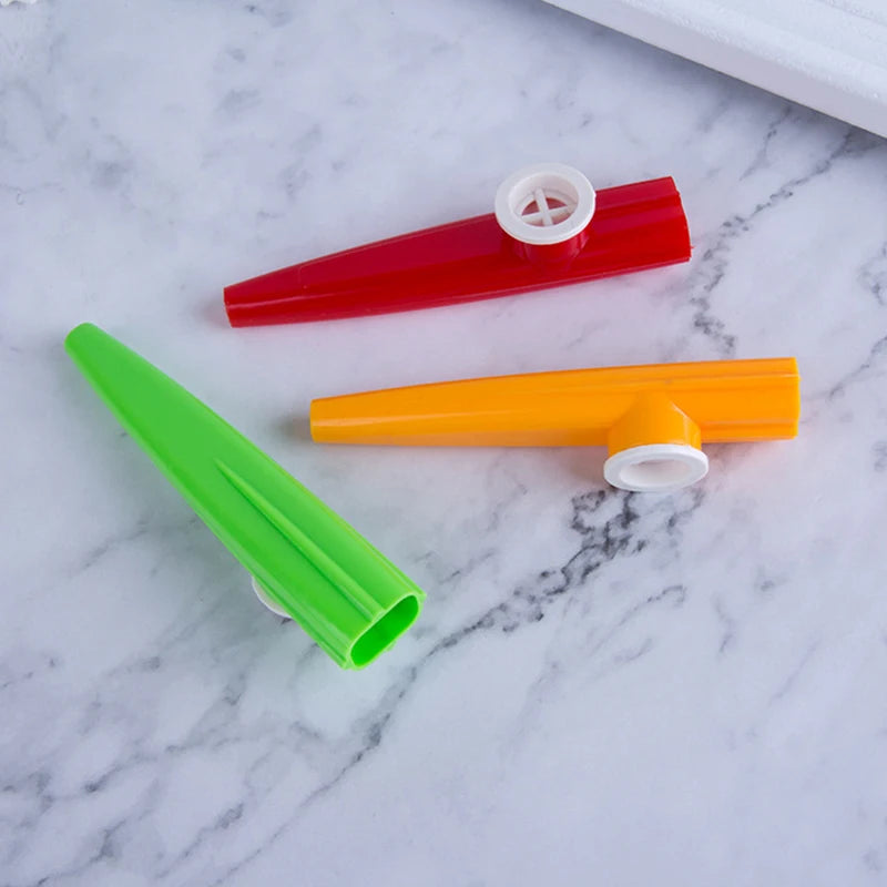 6-18PCS Random Mix Colors Plastic Kazoo Whistle Portable Harmonica Flute Instrument Bulk Items Festival Party Gift Souvenirs ZYF