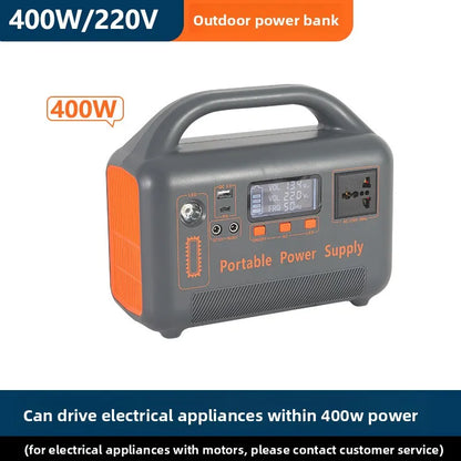 Portable Upgrade 500W 220V 461WH LiFePO4 Power Bank for Solar Charging Emergency Lighting Power Station with Camp Solar Panel