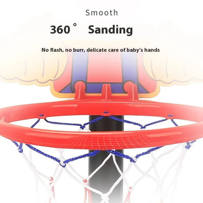 Basketball Hoop Indoor Outdoor Toys Kids Basketball Hoop with 1 Ball, Adjustable Mini Basketball Goal, Birthday Sports Toys Gift