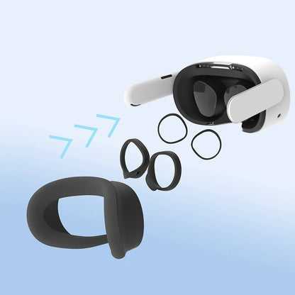 Lens Protector Cover VR Glasses Frame Spacer VR Lenses Frame Spacer Lenses Frame & Spacer for Meta Quest 3S VR Glasses
