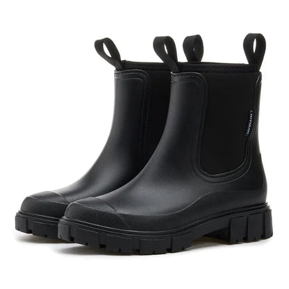 Winter Women's Boots Cotton Padded Women's Rain Shoes Midsole Rain Boots Women Wear-resistant Waterproof Anti Slip Rubber Shoes