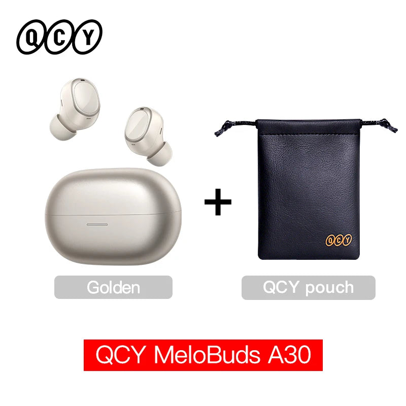 QCY MeloBuds A30 Wireless Earbuds Bluetooth 6.0 LDAC Hi-Res Audio -60dB Hybrid ANC Earphones AI Scene 8 Mics HD Call Headphones