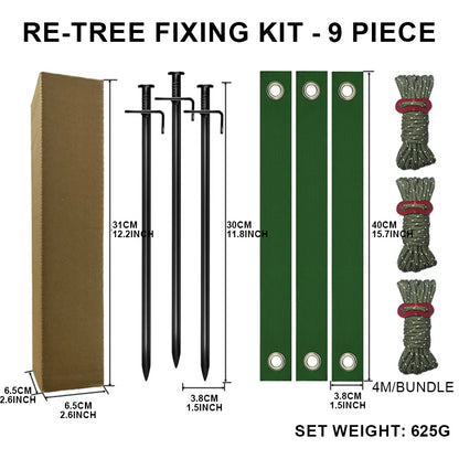 1SET Tree Stake Kits, Tree Stakes and Supports Kits for Young Trees Against Bad Weafor Newly Planted Tree Strap Garden Accessori