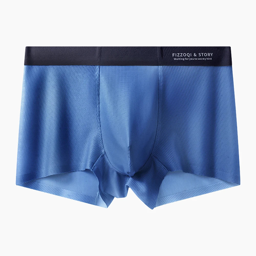 1/3PCS Ultra-thin Ice Silk Quick-dry Underwear Man Smooth Seamless Men's Panties Breathable Antibacterial 3D Silk Crotch Boxers