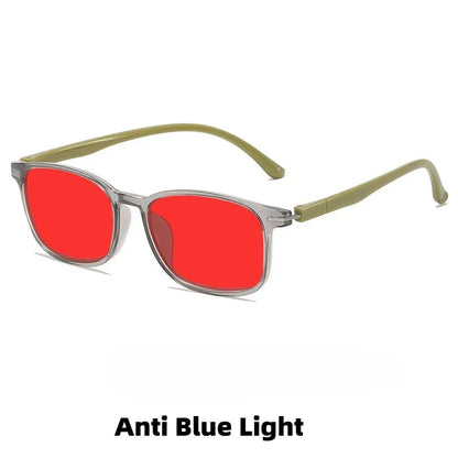 Fashionable Color Blocking Night Vision Blue Light Blocking Glasses Orange or Red Lenses for Computer Gaming Protective Eyewear
