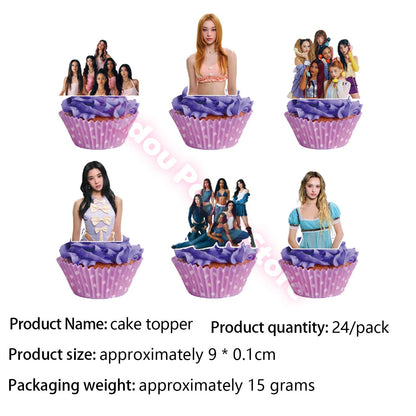 Idol K&Katseye Birthday Party Favors Bracelet Sticker Keychain Kpop Girl Balloons Party Decoration Fans Gifts Baby Shower Suppli