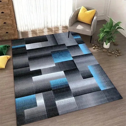 Nordic Area Rug, Abstract Non-Slip Washable Geometric Carpet, Modern Floor Mat for Living Room Bedroom Apartment Office Home