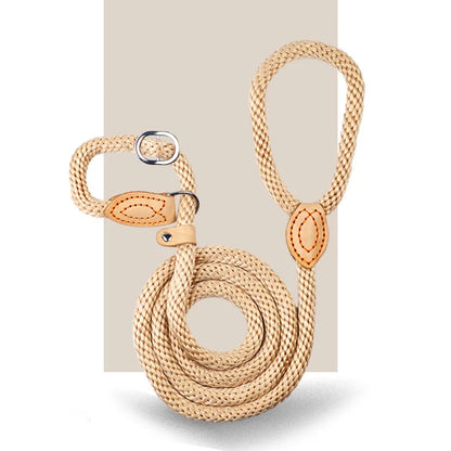 Dog Leash P Chain Slip Collar pet Walking Lead Outdoor puppy pet Traction Hemp rope For small Medium Large big Dogs long 1.5m